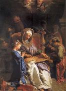 Jean Jouvenet The educacion of the Virgin oil painting artist